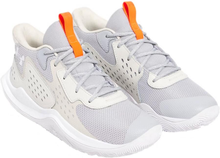 Under Armour UA JET 23 basketbalschoenen unisex 3026634 011 grijs rood