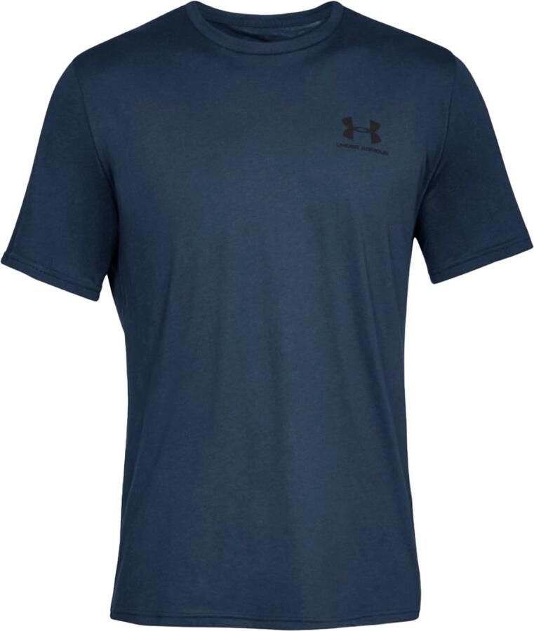 Under Armour UA M SPORTSTYLE LC SS-BLU Heren Sportshirt Academy Zwart