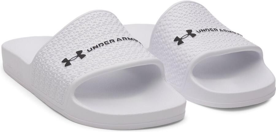 Under Armour UA W ARMR SLIDE LITE-WHT Dames Slippers Wit Zwart