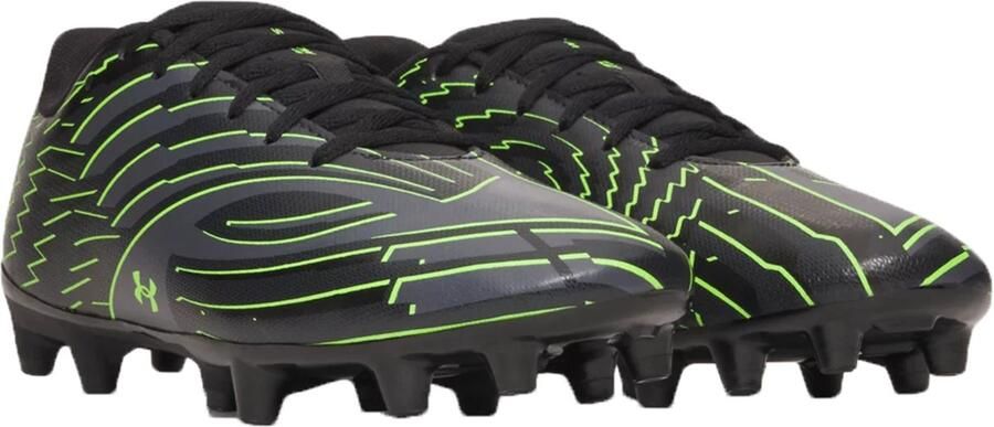 Under Armour Unisex Shadow Club 4 FG Voetbalschoenen 6006232 001 Black Green