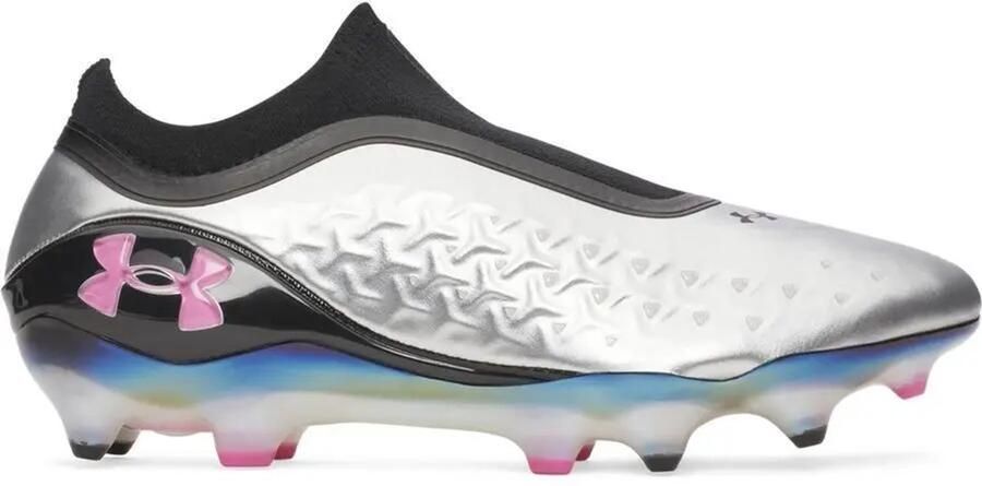 Under Armour Magnetico Elite 6 Laceless FG Liquid Metal Zilver Zwart Roze