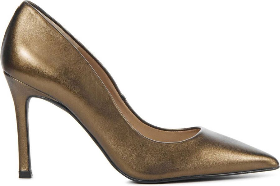 Unisa Pumps Stiletto Dames Damesschoenen Leer hoogte Toller Brons