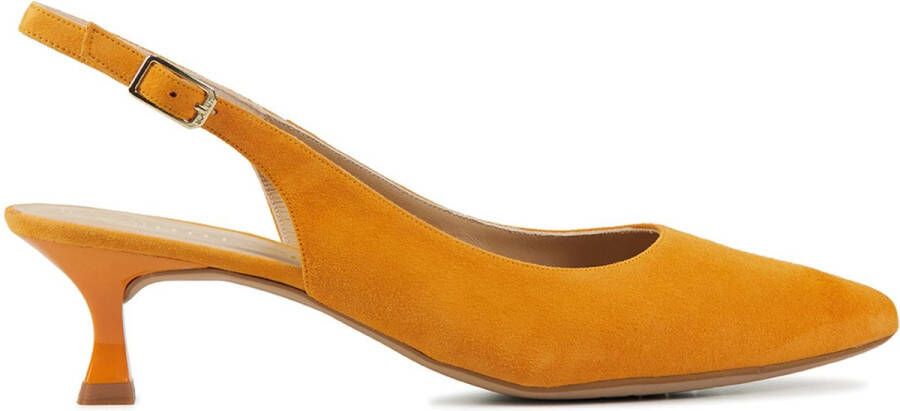 Unisa Dames Pumps Damesschoenen Suède Kitten heel hoogte 5 cm Jamal sue Lichtgroen
