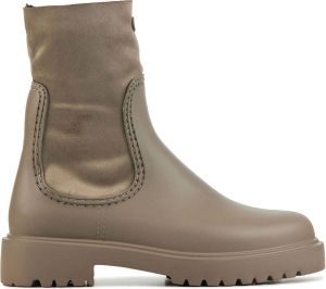 Unisa Enkellaarsjes Dames Laarzen Damesschoenen Rubberen Fluor Taupe