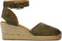 Unisa Vrouwen Suède Espadrilles Damesschoenen Plateauhak Gesp sluiting Cliver Groen - Thumbnail 2