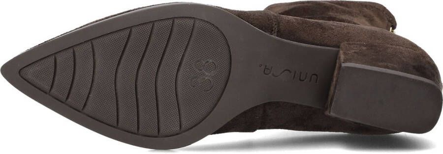 Unisa Jake Enkellaarsjes Enkelboots met rits Dames Bruin