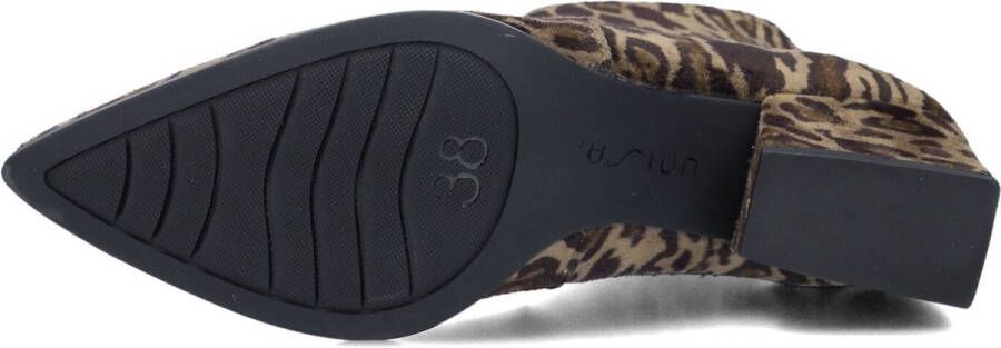 Unisa Jake Enkellaarsjes Enkelboots met rits Dames Bruin