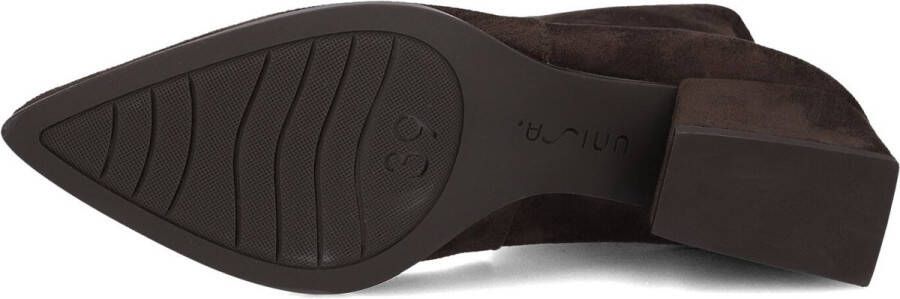Unisa Jake Enkellaarsjes Enkelboots met rits Dames Bruin