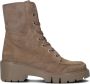 UNISA Veterboots Dames Jefis Maat: 40 Materiaal: Suède Kleur: Taupe - Thumbnail 2