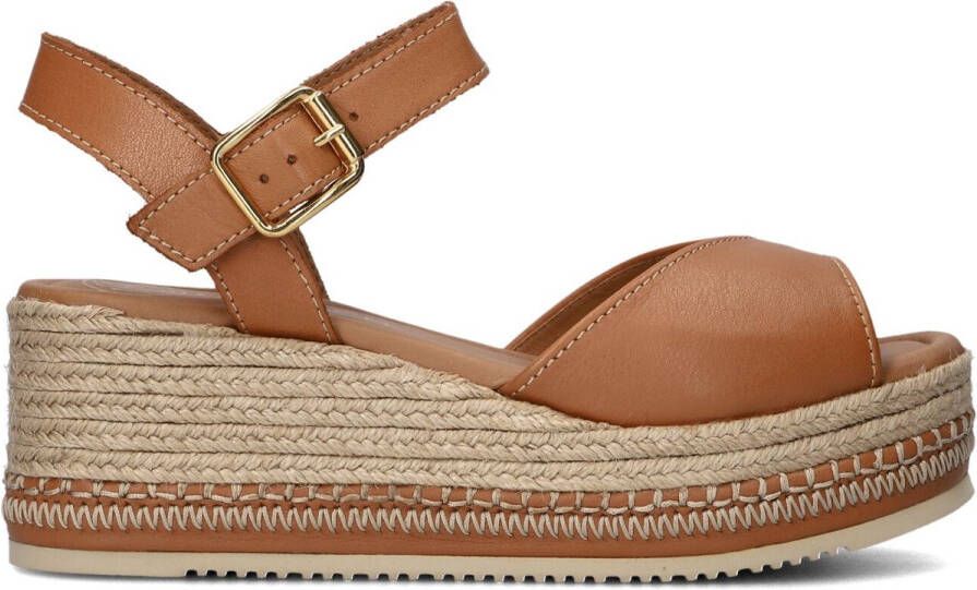 Unisa Kalton Sandalen Met Sleehak Dames Bruin