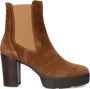 Unisa Kubel Enkellaarsjes Enkelboots Dames Cognac - Thumbnail 2