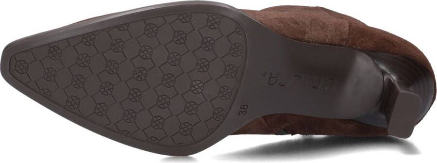 Unisa Lombas Enkellaarsjes Enkelboots met rits Dames Bruin