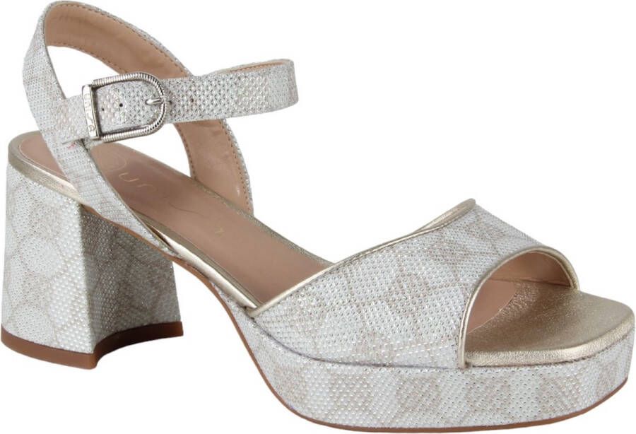 Unisa NEY_24_EVM WHITE dames sandalen gekleed metallic
