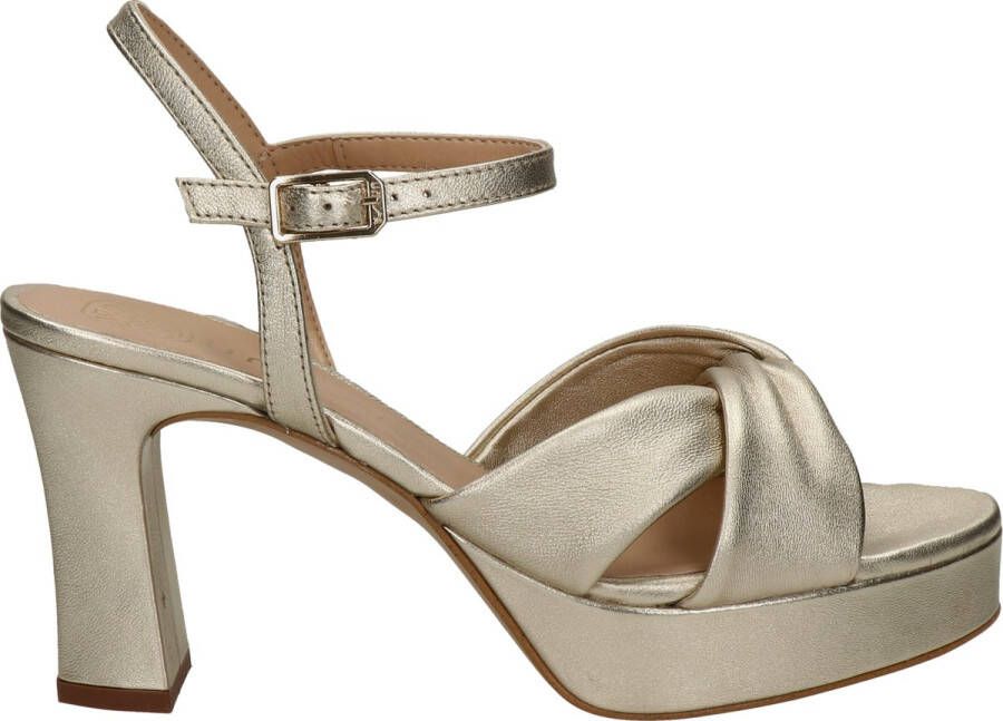 Unisa Sandalette van leer met metallic finish