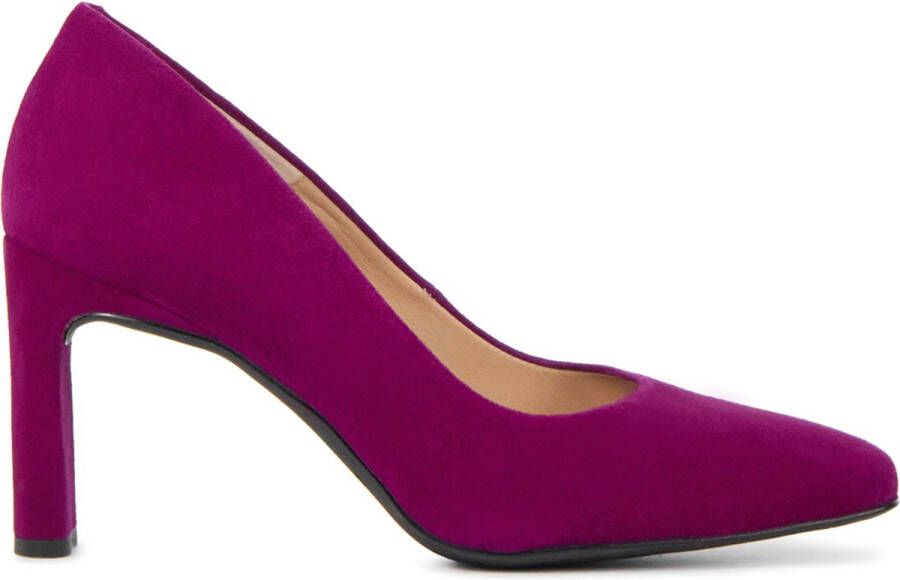 Unisa Pumps Stiletto Mannen Herenkleding Suède Blokhak hoogte Waba Fuchsia