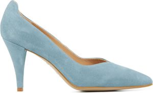 Unisa Pumps Stiletto Dames Damesschoenen Suède Blokhak hoogte 8 cm Tatum Jeans blauw