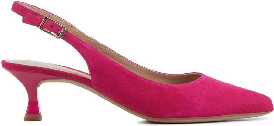 Unisa Sandalen Dames Damesschoenen Leer Blokhak hoogte 5 cm Jamal Fuchsia - Foto 1