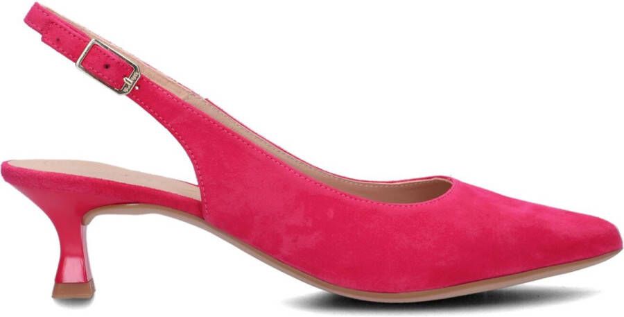 Unisa Sandalen Dames Damesschoenen Leer Blokhak hoogte 5 cm Jamal Fuchsia - Foto 2