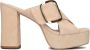 UNISA Muiltjes Dames Ubios Maat: 36 Materiaal: Suède Kleur: Beige - Thumbnail 2