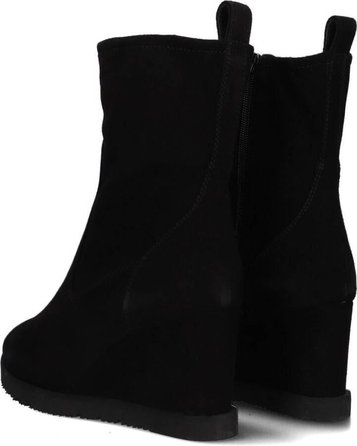 Unisa Uday Enkellaarsjes Enkelboots met rits Dames Zwart