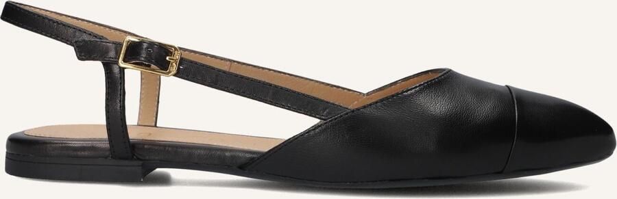 UNISA Slingbacks Dames Ashley Leer Zwart