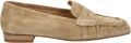 Unisa dames loafers met geplooide details beige suède - Beige