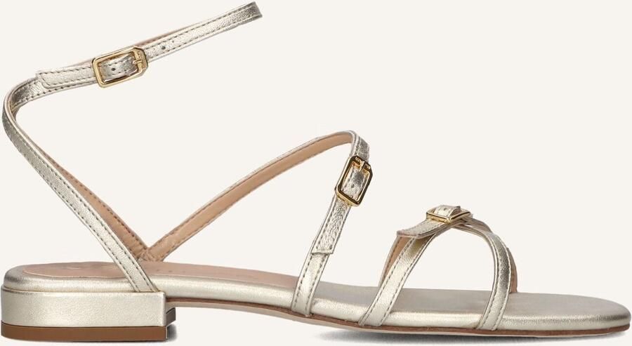 Unisa Gouden metallic sandalen voor de zomer