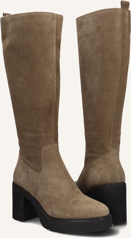 UNISA Hoge Laarzen Dames Karena Maat: 37 Materiaal: Suède Kleur: Taupe - Foto 3