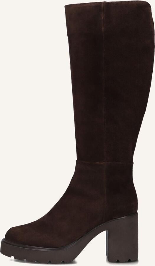 UNISA Hoge Laarzen Dames Kayli Maat: 36 Materiaal: Suède Kleur: Bruin