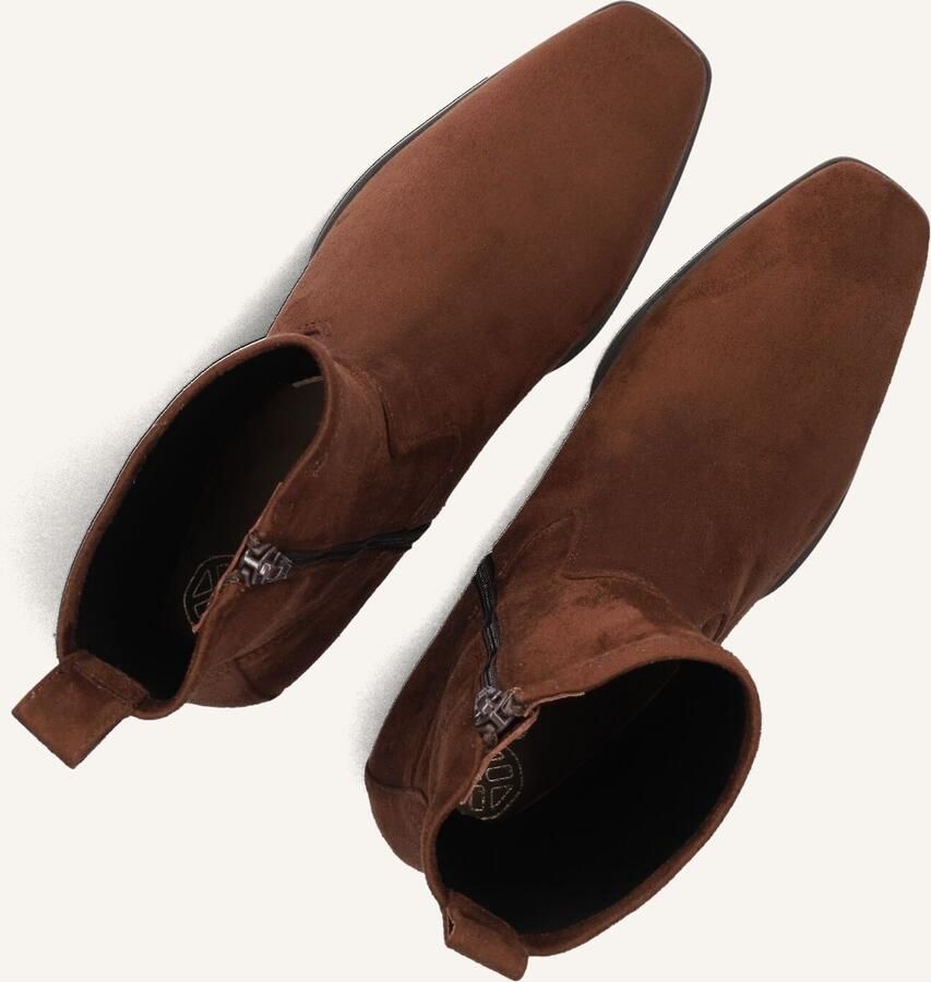 Unisa Langley Enkellaarsjes Enkelboots met rits Dames Bruin - Foto 2