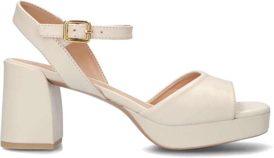UNISA Sandalen met Hak Dames Ney Leer Beige