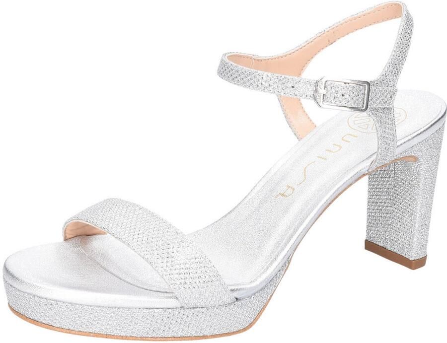 Unisa Soro sandelette van leer met metallic finish