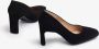 Unisa Pumps Stiletto Dames Damesschoenen Suède Blokhak hoogte 8 cm Waba Zwart - Thumbnail 3