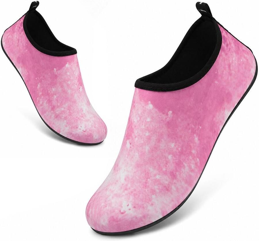 Uniseks multifunctionele aqua- en waterschoenen sneldrogende strandschoenen met geruisloze antislipzool geschikt voor zwembad binnentraining yoga en dagelijkse strandactiviteiten Roze