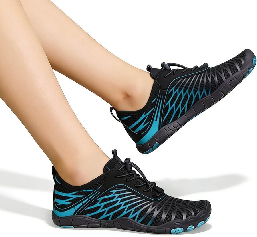 Unisex barefoot-schoenen — Maat L — Outdoor waterschoenen — Vijfvingerschoenen — Waadschoenen — Strandschoenen — Zwem- & fitnessschoenen — Fiets- & wandelschoenen — Trailrunning antislip outdoor — Stroomtrekking-schoenen — Duikschoenen