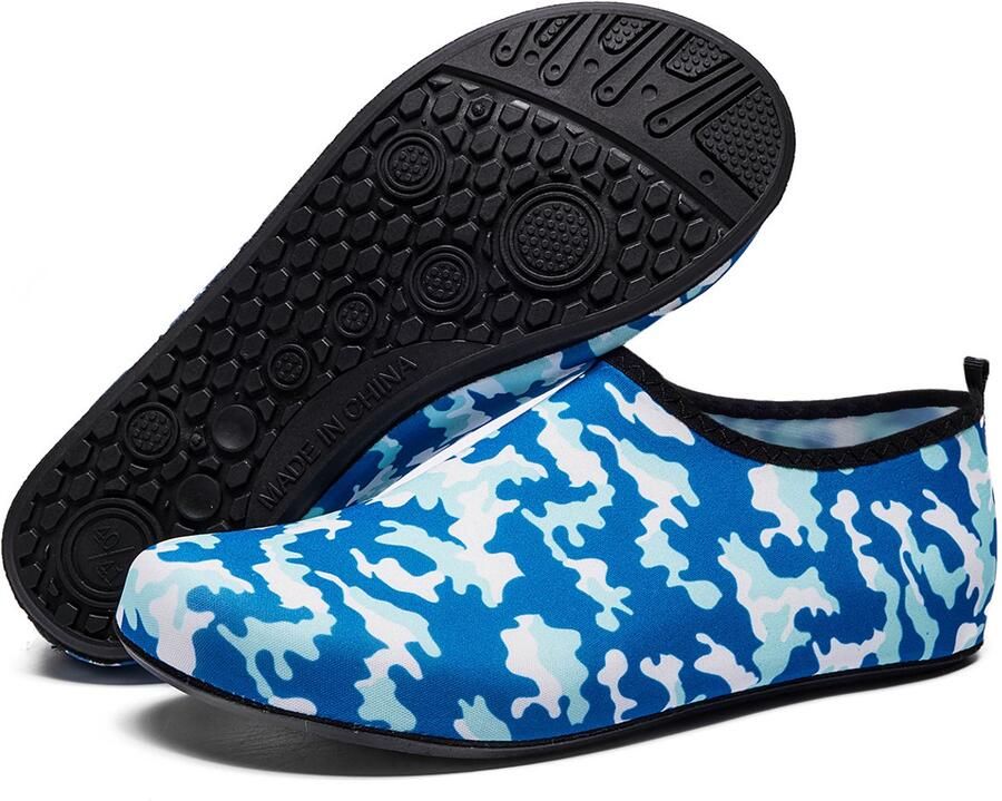 Unisex waterschoenen Antislip surfschoenen Lichtgewicht & zacht Blotevoetengevoel Geschikt voor snorkelen zwem en beachvolleybal blauw