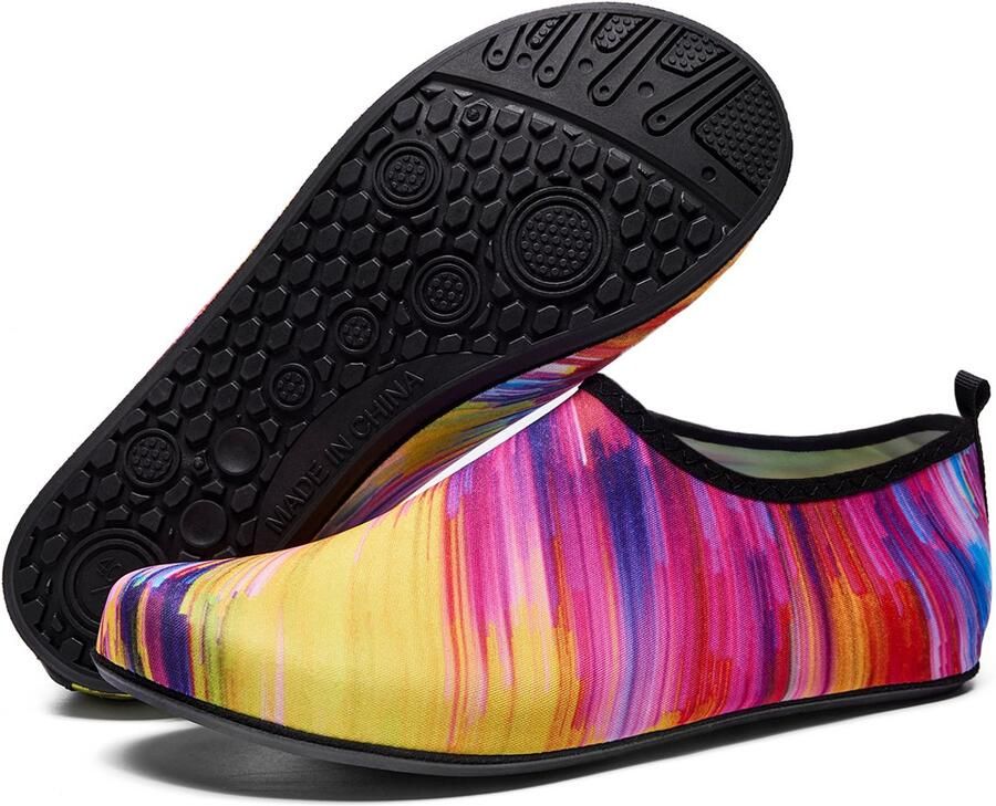 Unisex waterschoenen Antislip surfschoenen Lichtgewicht & zacht Blotevoetengevoel Geschikt voor snorkelen zwem en beachvolleybal geel