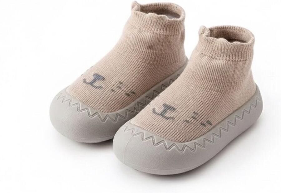 Unyqoos Babyschoenen eerste loopschoenen antislip ade d met zachte stevige rubberen zool voor binnen en buiten BRUIN