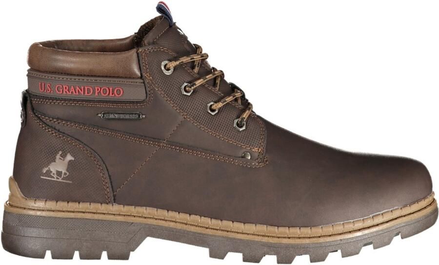 U.S. GRAND Veterboots Heren Donker Bruin Stevige Enkelboots