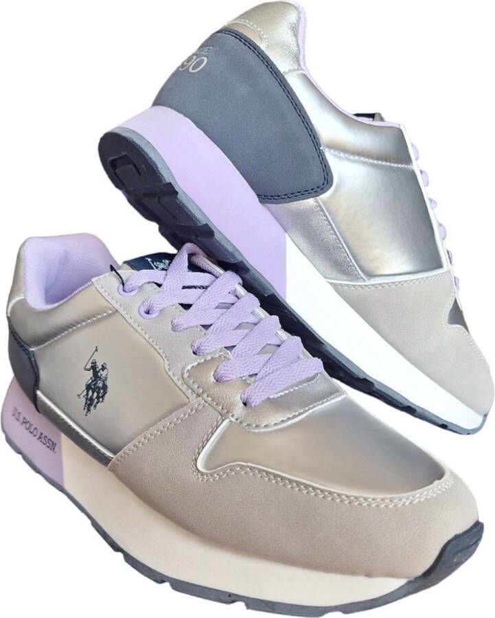 U.S. POLO ASSN. Polyester Sneaker Met Contrasterende Details En Logoprint