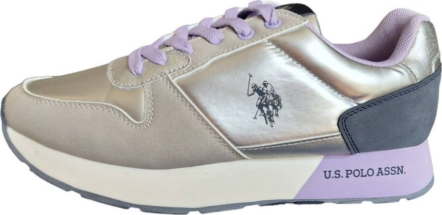 U.S. POLO ASSN. Polyester Sneaker Met Contrasterende Details En Logoprint - Foto 2
