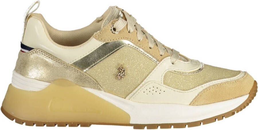 U.s. Polo Assn. Gouden Dames Sneaker met Moderne Flair Yellow Dames