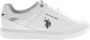 U.s. Polo Assn. Witte Polyester Sneaker met Contrasterende Details - Thumbnail 1