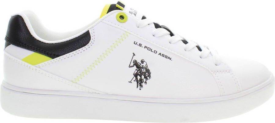 U.s. Polo Assn. Witte Print Slip-On Sneakers met Sportieve Details White Heren