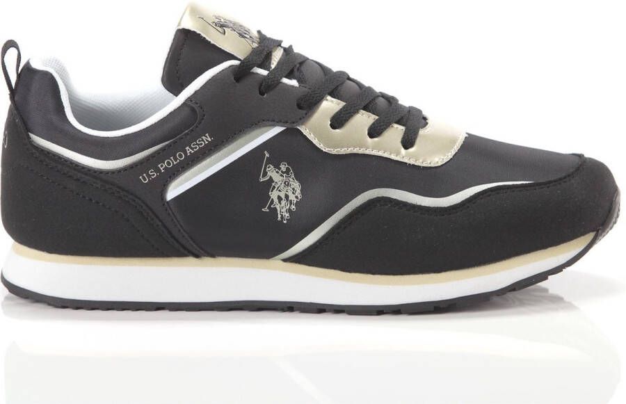 U.s. Polo Assn. Zwarte Slip-On Sneakers van Suède Multicolor Dames