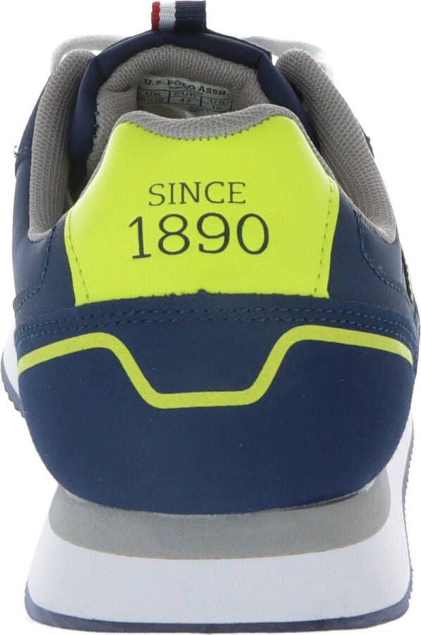 US Polo Scarpe sneaker running Nobil 004 in ecopelle Us22Up23 Blauw Heren