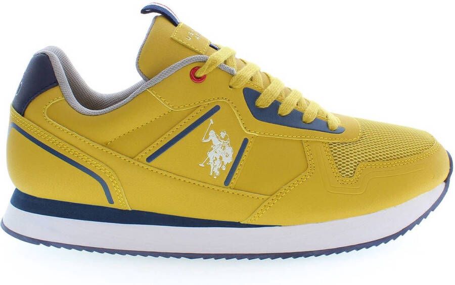 U.s. Polo Assn. Sportieve gele vetersneakers met contrastdetails Yellow Heren