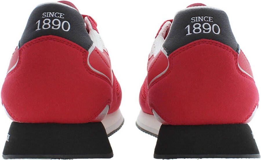 U.s. Polo Assn. Rode Sportieve Veterschoenen met Contrastdetails Red Heren