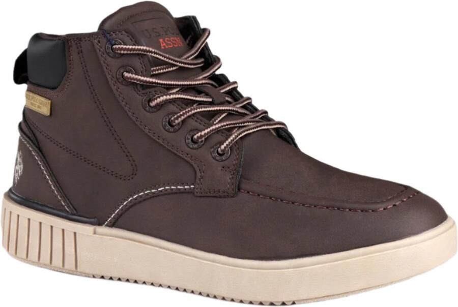 U.s. Polo Assn. Bruine rijlaarzen met vetersluiting Brown
