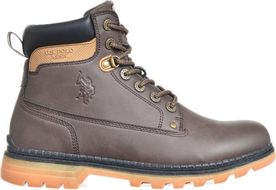 U.s. Polo Assn. Stijlvolle Equestrian High Boots met Contrasterende Details Brown